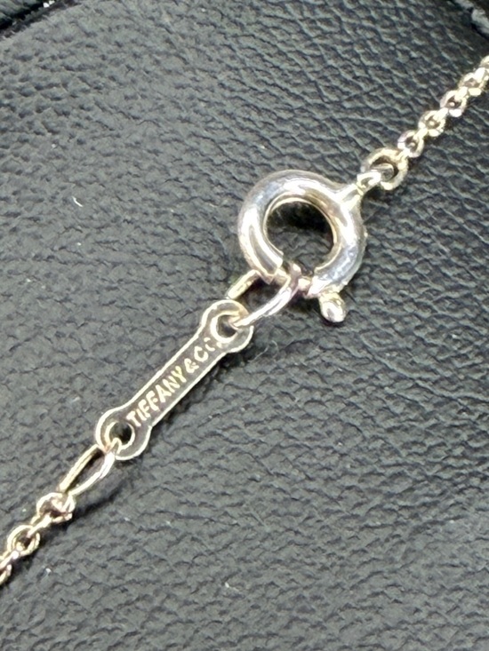 Tiffany & Co. Medium Open Heart Necklace | Elsa Peretti Sterling Silver Pendant - Picture 4 of 5